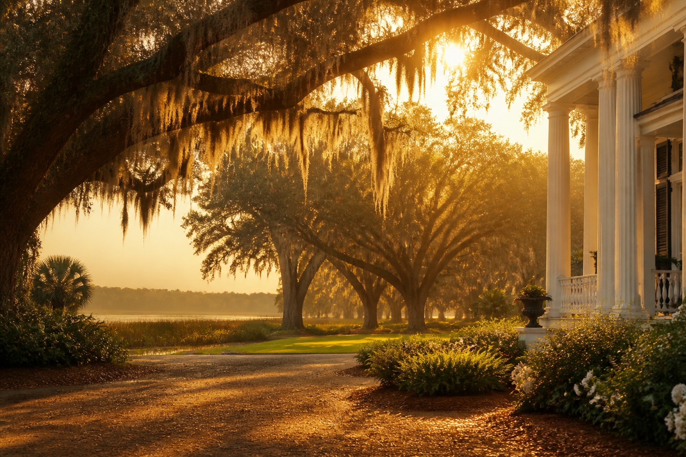 Southern golden hour landscape